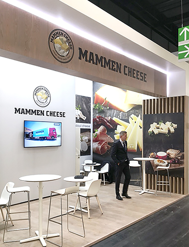 Mammen Cheese Flot messestand, Anufa FoodTec 2019, Køln