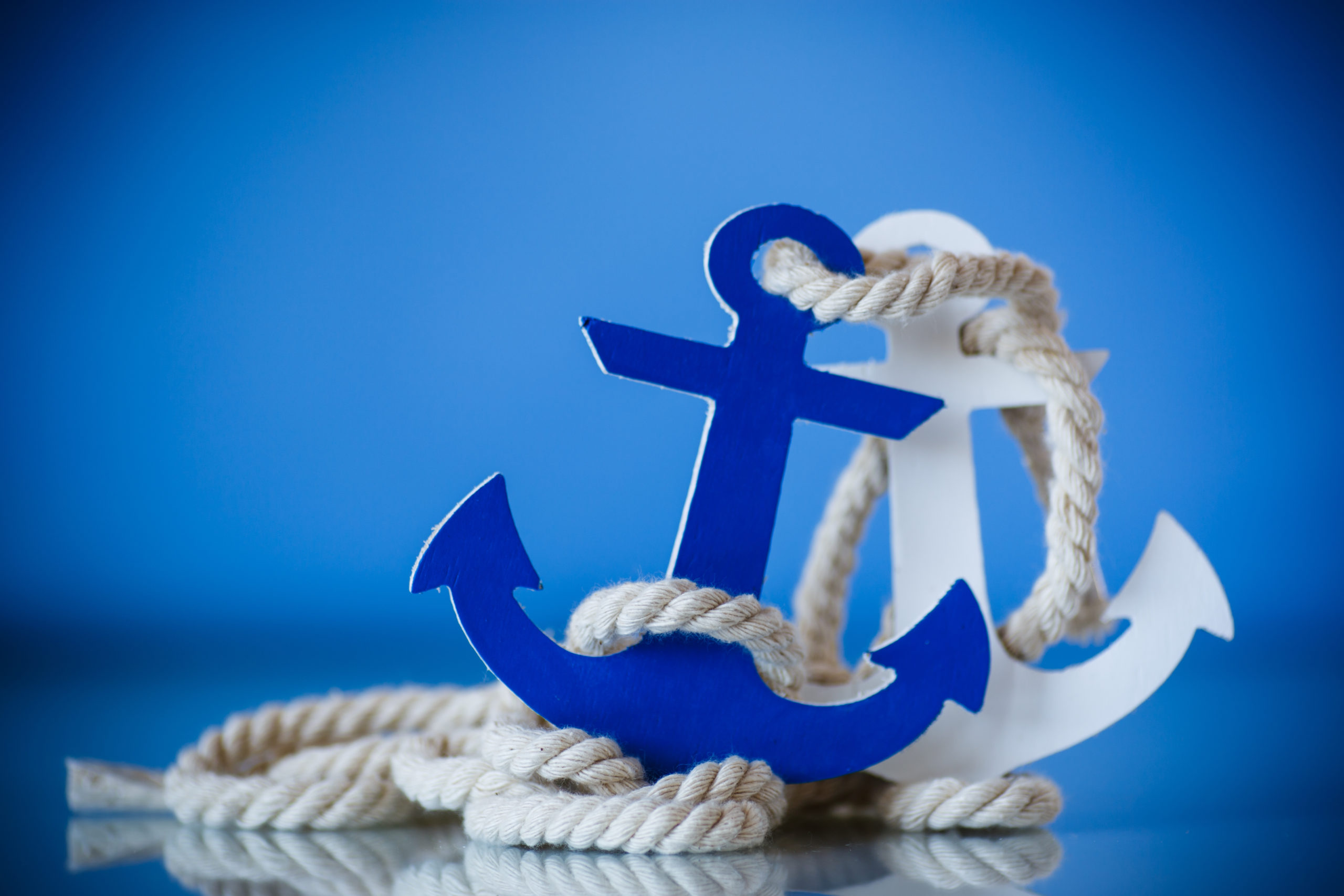 Wooden decorative anchor